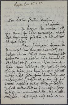 Viktor Lennstrand, 27, vill befria folket från "kristendomens vidskepelse" - brev till Dr Nyström 1888