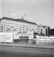 Valaffischer på  Strömbron 1952
