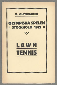 Tennis - tävlingsregler OS 1912