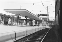 Station Slussen. Ombyggnad till tunnelbana. Motiv från plattformen