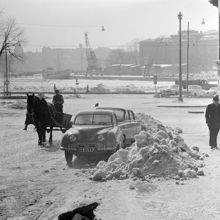 Vy från Strandvägen mot Nybroviken och Blasieholmen