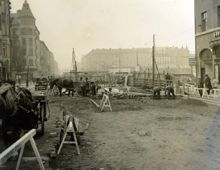 Katarinatunneln, Stensättning på Götgatan 1932