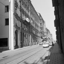 Sibyllegatan norrut från hörnet av Almlöfsgatan