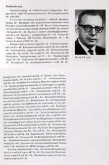 Walfrid Frank. Ledamot av stadsfullmäktige 1942-1964. Borgarråd 1950-1964