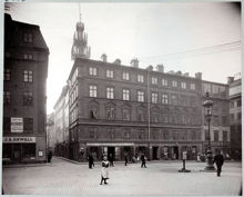 Stortorget mot söder. Svartmangatan till vänster