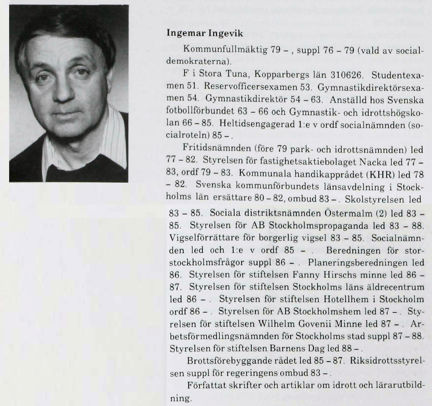 Ur: Stockholms stads-/kommunfullmäktige. Biografiska data och porträtt 1963-1988