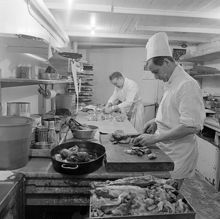 Restaurangköket på Maison Pierre