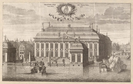 Riddarhuset från Mälaren - gravyren är hämtad från Suecia antiqua et hodierna