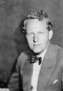 Porträtt av Gustaf Näsström, författare och konstkritiker vid Stockholms-Tidningen