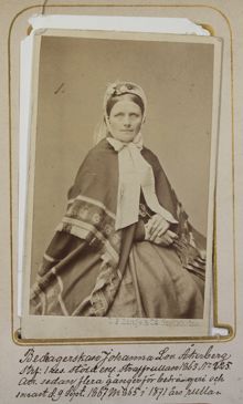 Bedragerskan Johanna Lovisa Åkerberg - fotografi