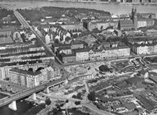 Flygfoto över området kring Hornstull