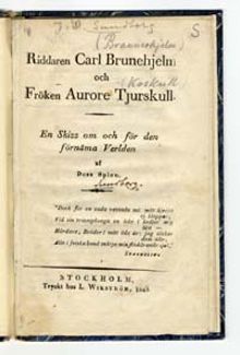 Riddaren Carl Brunehjelm och fröken Aurore Tjurskull : en skizz om och för den förnäma verlden af dess spion