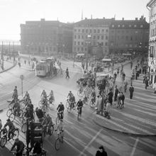 Cyklister vid Kornhamnstorg