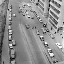 Saltsjöutfarten vid Slussen. Från Katarinahissen