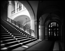 Interiör med trapphallen i Riksdagshuset på Helgeandsholmen