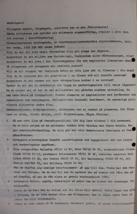 Liberala Klubben – ”Vill du att din stad skall förvandlas till ett slags Los Angeles”, artikel 1969. 