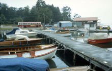 Buss vid Linanäs brygga