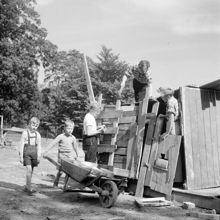 Skrammelplats. Lekplats där barnen själva fick bygga