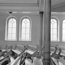 Brännkyrkagatan 31 - Blecktornsgränd 13 B. Ebeneserkyrkan, interiör av kyrksalen. Nuvarande Söderhöjdskyrkan