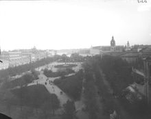 Vy söderut över Kungsträdgården