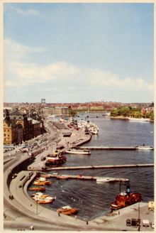 Utsikt norrut. Kolorerad bild.