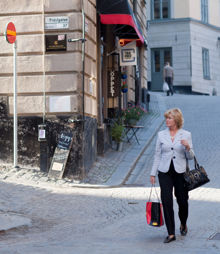Litterär skylt: Citat ur Evert Taubes vissamling Den Gyldene Fredens ballader