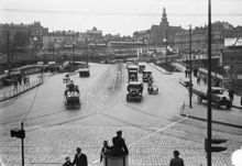 Slussområdet under ombyggnad år 1934
