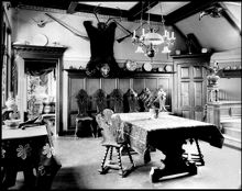 Interiör från arkitekt Wilhelm Klemmings bostad. 