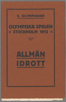 Allmänidrott - regler för friidrott OS 1912