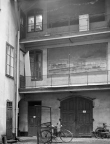 Klarabergsgatan 33. Marcus Larssons väggmålning från 1850