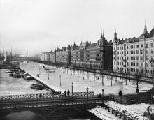 Strandvägen sedd västerut från Djurgårdsbron
