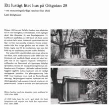 Ett lustigt litet hus på Götgatan 28: ett monteringsfärdigt lusthus från 1822 / Lars Bengtsson