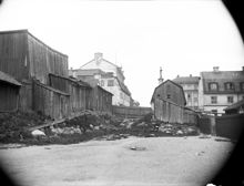 Kommendörsgatan, före detta Nya gatan, västerut från Nybergsgränd.