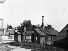 Gårdssidan av Prästgårdsgatan 38. Motsvarar nuvarande Maria Skolgata 36-38