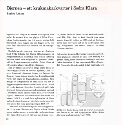 Text om kvarteret Björnen