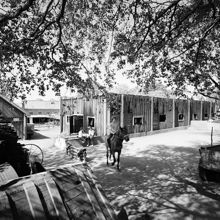 Enskede Gård efter brand i stallet, f.d. oxhuset. Byggt på 1830-40 talet