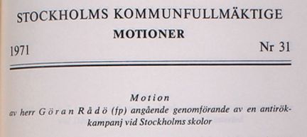 Stockholms kommunfullmäktige. Motioner.