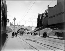 Kungsgatan österut mot Malmskillnadsbron som är under byggnad