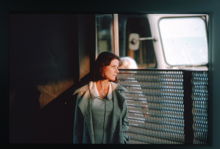 Väntande trafikant i Alvik