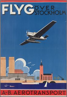 Flyg över Stockholm med AB Aerotransports flygplan