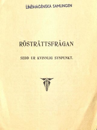 Folder med krav på kvinnlig rösträtt