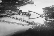 Tranebergsbron under byggnad