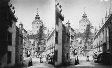 Konst och industriutställningen 1897. ""Gamla Stockholm"". Stereofotografi