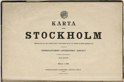Titelblad till 1909 års karta