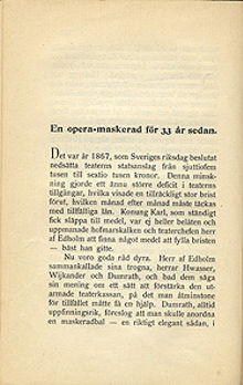 En operamaskerad för 33 år sedan / Adolf Hellander
