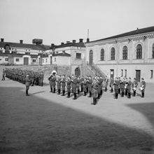 Svea Artilleriregemente. K 1, musikkår vid parad