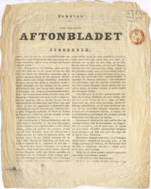 Lars Hiertas programförklaring för Aftonbladet 1830