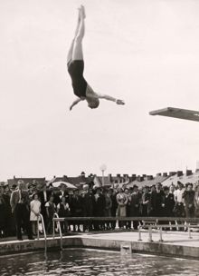 Vanadisbadet. Invigningshopp 1938