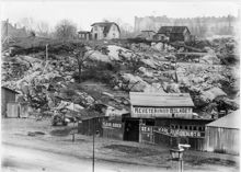 Utsikt från norr över del av Eriksberg år 1912.