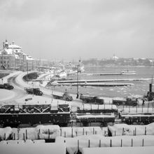 Stadsgården och Skeppsbrokajen vintertid